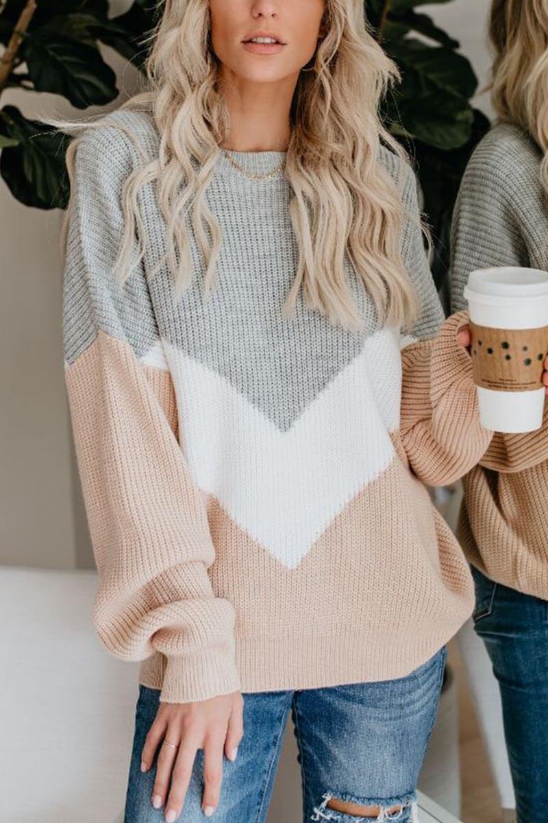 Comfy Loose Stitching Sweater(2 Colors)