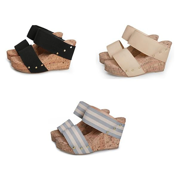 Waterproofing Thick Bottom Exposed Toe Wedges Sandals