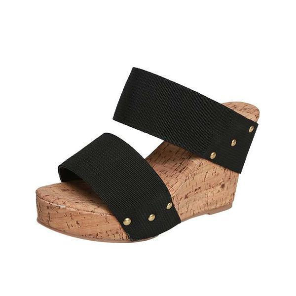 Waterproofing Thick Bottom Exposed Toe Wedges Sandals