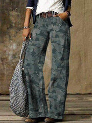 Retro Denim Straight Wide Leg Pants