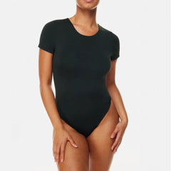 Short-Sleeved Thong Bodysuit