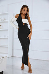 Evie One Sleeve Maxi Bandage Dress