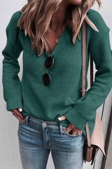 Sexy Fashion V-neck Knitted Sweater(5 Colors)