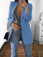 Women's Blazers Lapel Slim Pocket Temperament Blazer