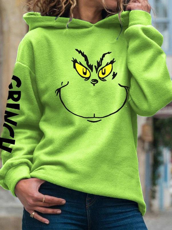 Women's Hoodies How The Grinch Stole Christmas Print Hoodie