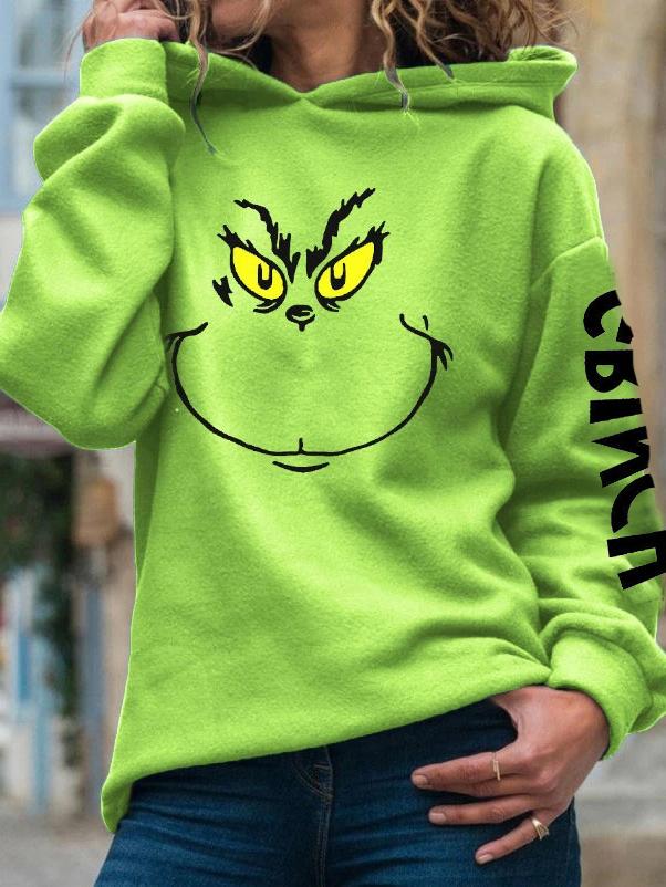 Women's Hoodies How The Grinch Stole Christmas Print Hoodie