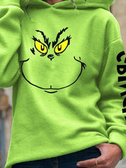 Women's Hoodies How The Grinch Stole Christmas Print Hoodie