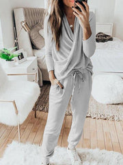 Women's Sets Long Sleeve Trousers Casual Two-Piece Suit