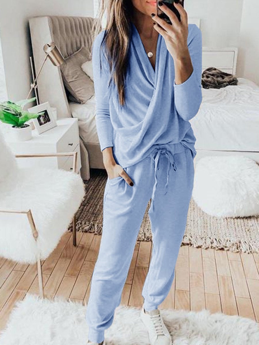 Women's Sets Long Sleeve Trousers Casual Two-Piece Suit